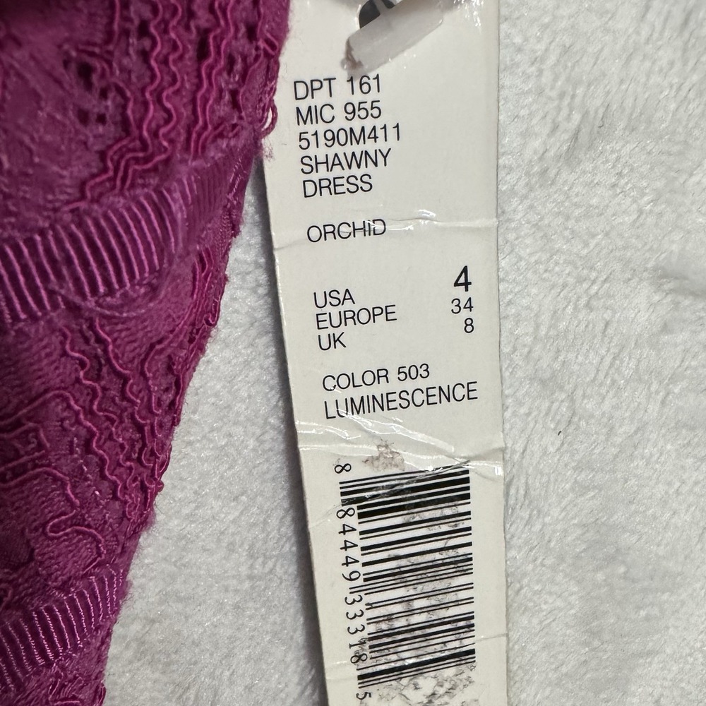 NWT Antonio Melani Lace Sheath Dress Size 4 Fuchsia Party Wedding Guest Resort - Picture 6 of 16